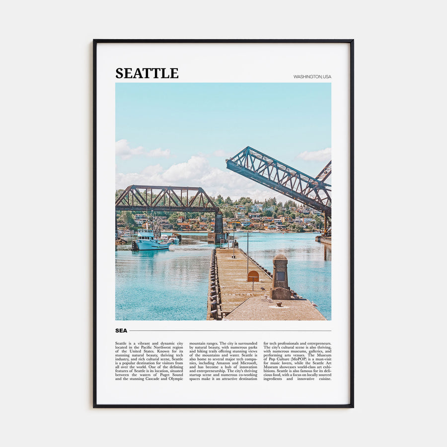 Seattle Travel Color No 2 Poster