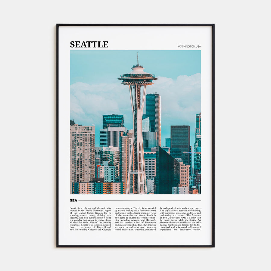 Seattle Travel Color No 3 Poster