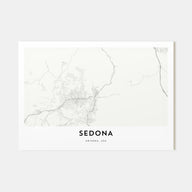Sedona Map Landscape Poster