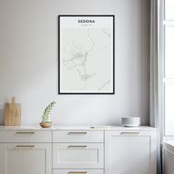 Sedona Map Portrait Poster