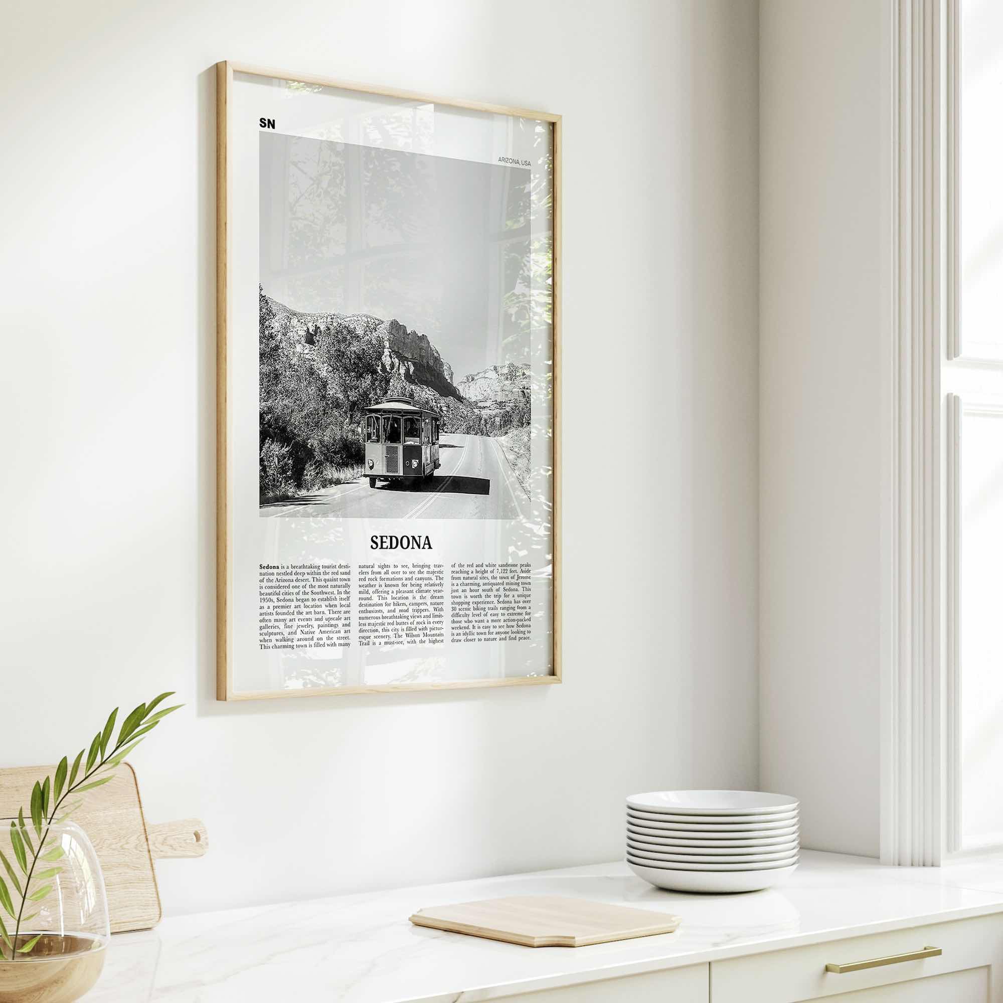 Sedona Print Black and White, Sedona Wall Art, Sedona Poster, Sedona Photo, Sedona Wall Décor, Arizona, USA, United States, North America