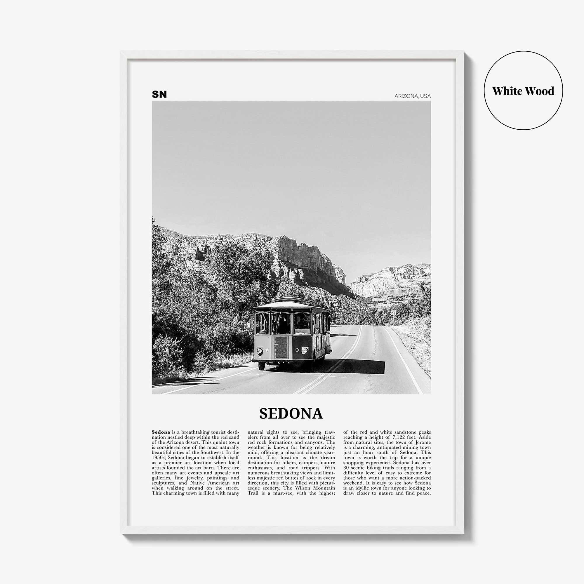 Sedona Print Black and White, Sedona Wall Art, Sedona Poster, Sedona Photo, Sedona Wall Décor, Arizona, USA, United States, North America