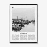 Semarang Print Black and White, Semarang Wall Art, Semarang Poster, Semarang Photo, Semarang Wall Décor, Semarang Map, Indonesia