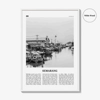 Semarang Print Black and White, Semarang Wall Art, Semarang Poster, Semarang Photo, Semarang Wall Décor, Semarang Map, Indonesia