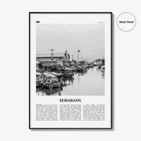 Semarang Print Black and White, Semarang Wall Art, Semarang Poster, Semarang Photo, Semarang Wall Décor, Semarang Map, Indonesia