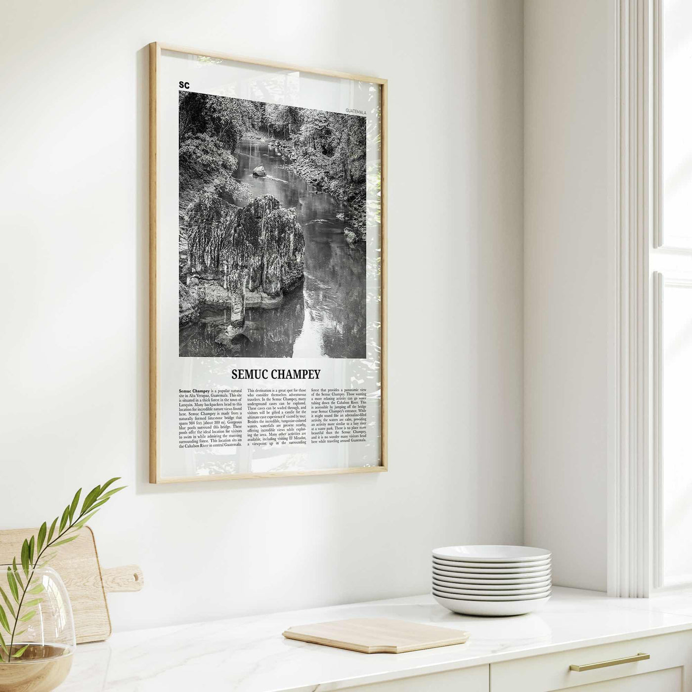 Semuc Champey Print Black and White, Semuc Champey Wall Art, Semuc Champey Poster, Semuc Champey Photo, Semuc Champey Wall Décor, Guatemala