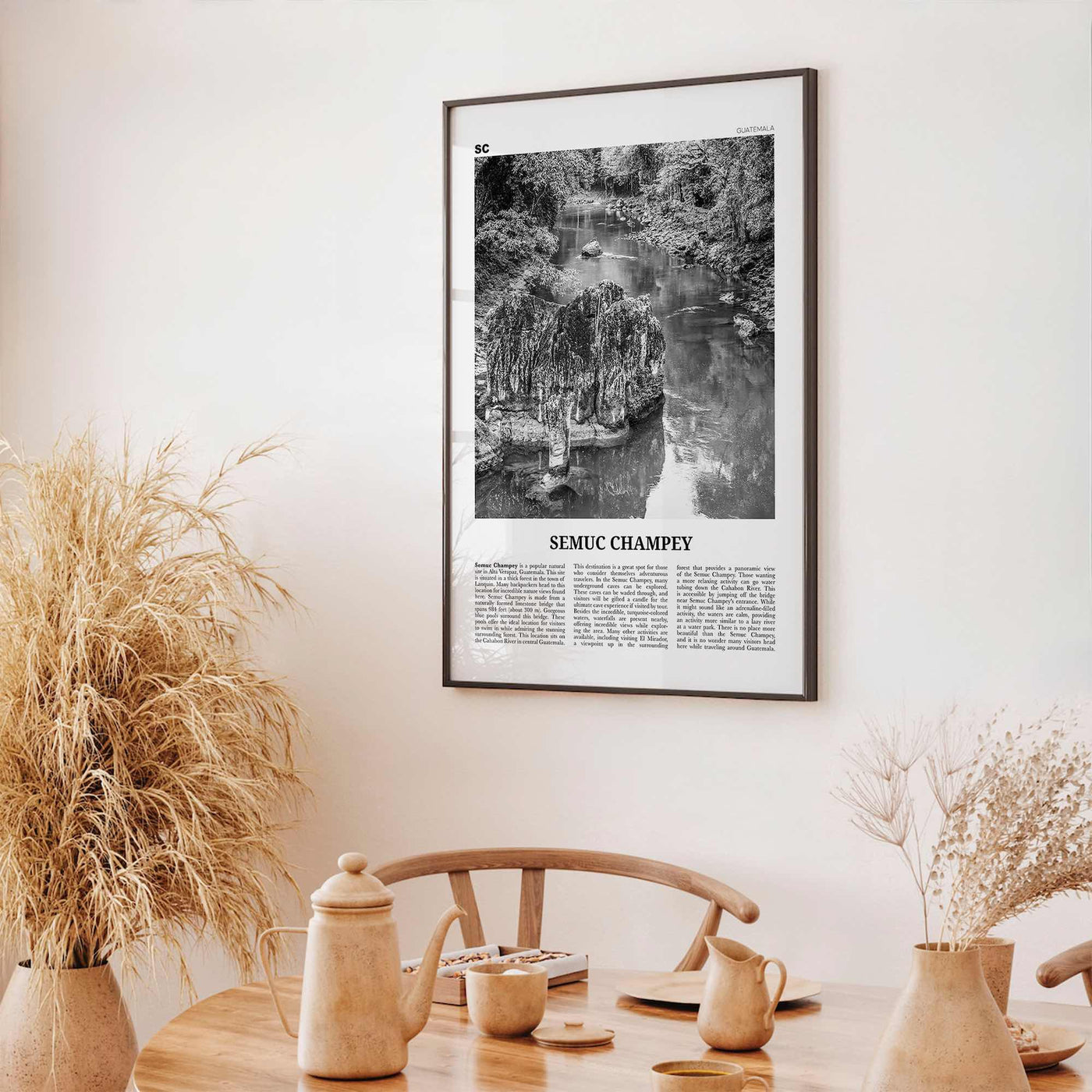 Semuc Champey Print Black and White, Semuc Champey Wall Art, Semuc Champey Poster, Semuc Champey Photo, Semuc Champey Wall Décor, Guatemala