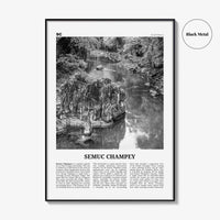 Semuc Champey Print Black and White, Semuc Champey Wall Art, Semuc Champey Poster, Semuc Champey Photo, Semuc Champey Wall Décor, Guatemala
