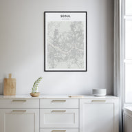 Seoul Map Portrait Poster
