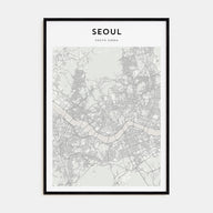 Seoul Map Portrait Poster