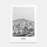 Seoul Portrait B&W No 1 Poster
