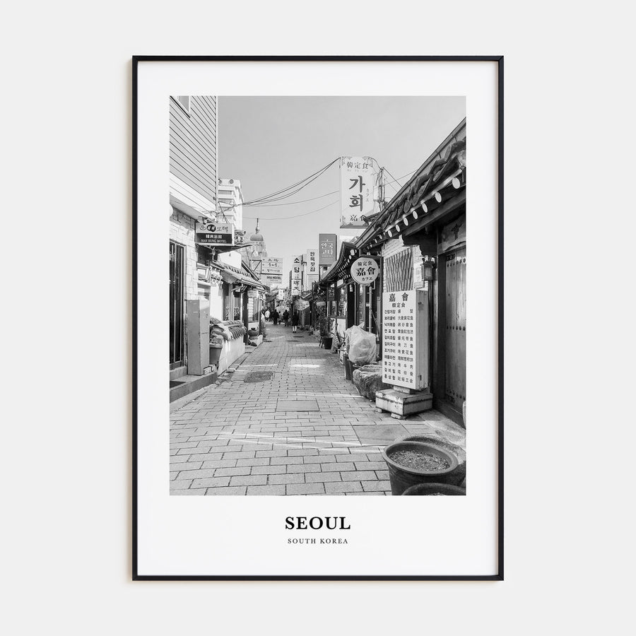 Seoul Portrait B&W No 2 Poster