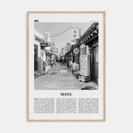 Seoul Travel B&W No 1 Poster