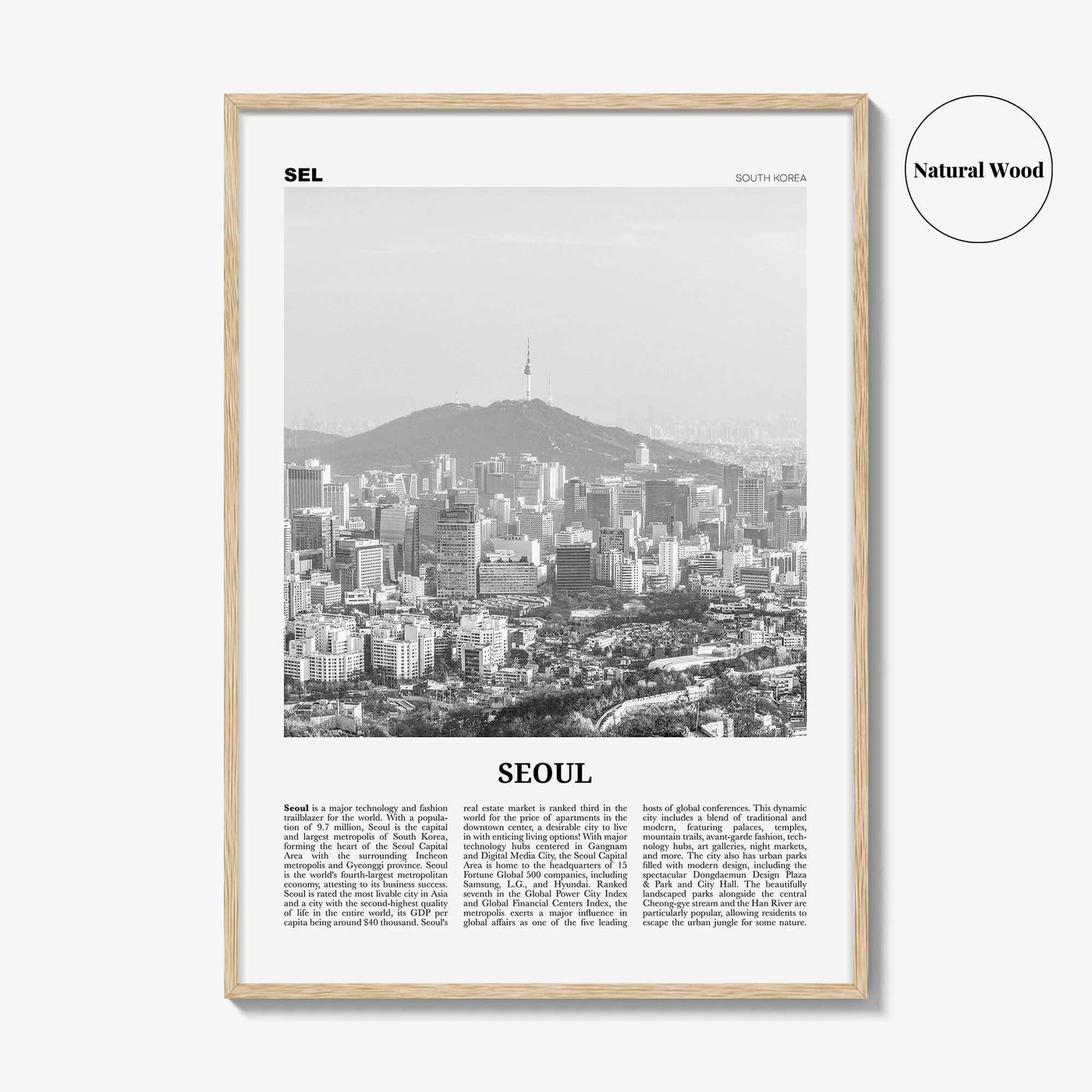 Seoul Print Black and White No 2, Seoul Wall Art, Seoul Poster, Seoul Photo, Seoul Wall Decor, South Korea, 서울 대한민국 한국 남한 지도, Asia