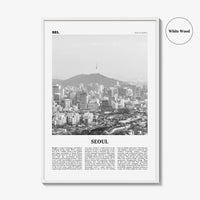 Seoul Print Black and White No 2, Seoul Wall Art, Seoul Poster, Seoul Photo, Seoul Wall Decor, South Korea, 서울 대한민국 한국 남한 지도, Asia