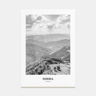 Serbia Portrait B&W Poster