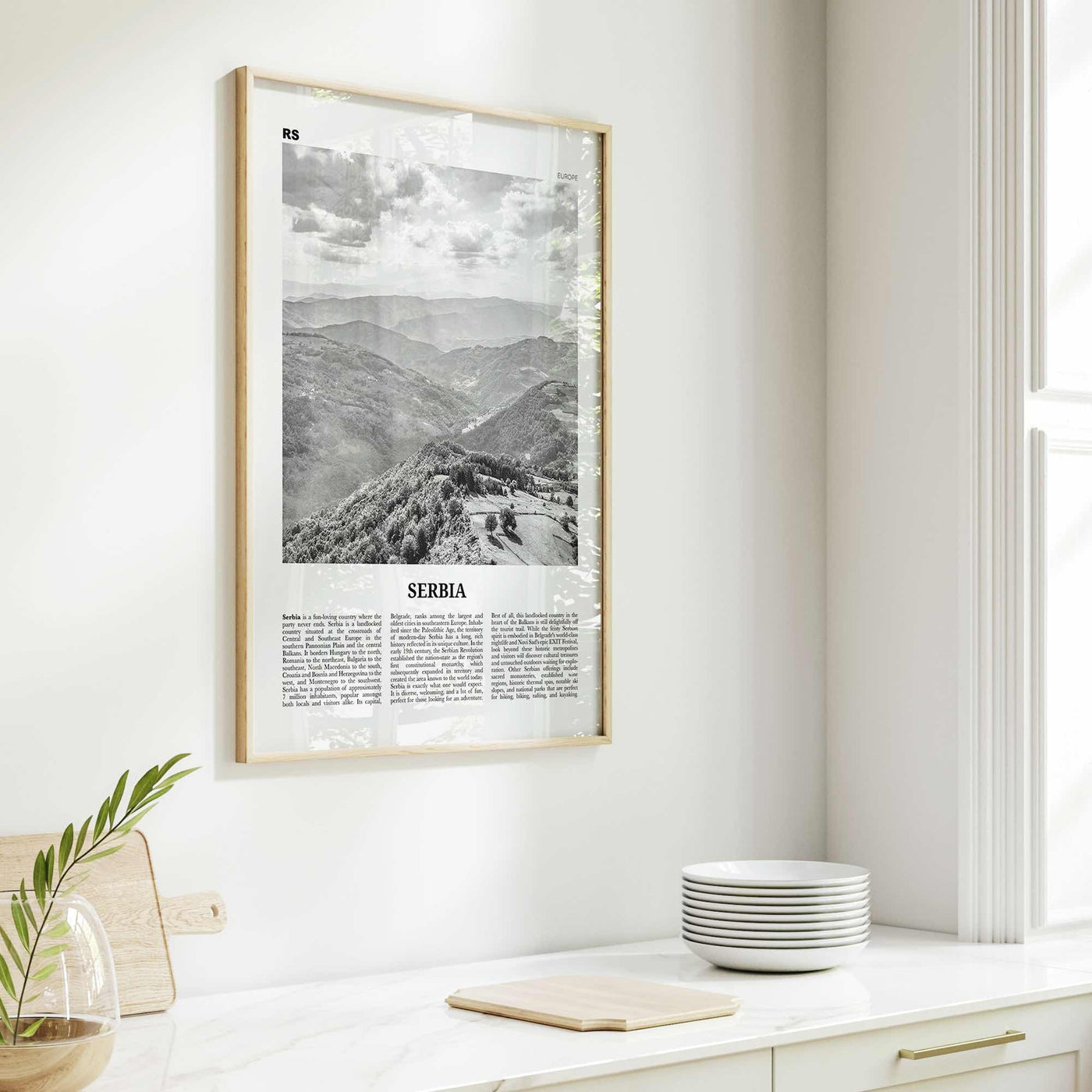 Serbia Print Black and White, Serbia Wall Art, Serbia Poster, Serbia Photo, Serbia Wall Decor, Србија, Srbija, Belgrade, Balkan, Europe