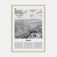 Serbia Travel B&W Poster