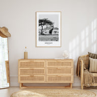 Serengeti National Park Portrait B&W Poster