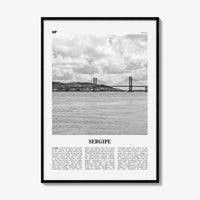 Sergipe Print Black and White, Sergipe Wall Art, Sergipe Poster, Sergipe Photo, Sergipe Wall Décor, Sergipe Map, Brazil