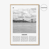 Sergipe Print Black and White, Sergipe Wall Art, Sergipe Poster, Sergipe Photo, Sergipe Wall Décor, Sergipe Map, Brazil