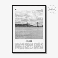 Sergipe Print Black and White, Sergipe Wall Art, Sergipe Poster, Sergipe Photo, Sergipe Wall Décor, Sergipe Map, Brazil