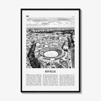 Seville Print Black and White, Seville Wall Art, Seville Poster, Seville Photo, Spain, Sevilla, Andalusia, España, Europe