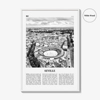 Seville Print Black and White, Seville Wall Art, Seville Poster, Seville Photo, Spain, Sevilla, Andalusia, España, Europe