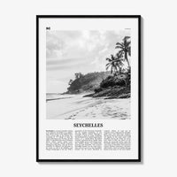 Seychelles Print Black and White, Seychelles Wall Art, Seychelles Poster, Seychelles Photo, Seychelles Wall Decor, Mahé, Victoria, Africa