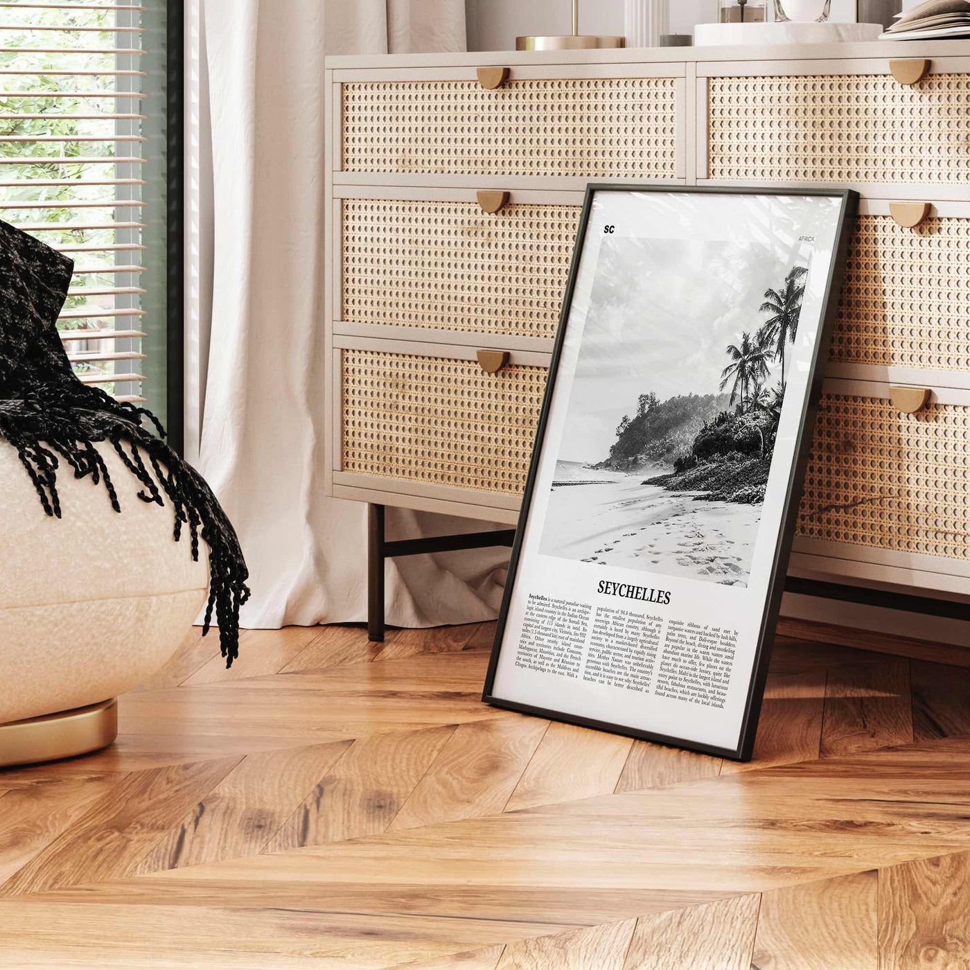 Seychelles Print Black and White, Seychelles Wall Art, Seychelles Poster, Seychelles Photo, Seychelles Wall Decor, Mahé, Victoria, Africa