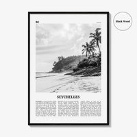 Seychelles Print Black and White, Seychelles Wall Art, Seychelles Poster, Seychelles Photo, Seychelles Wall Decor, Mahé, Victoria, Africa