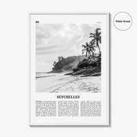 Seychelles Print Black and White, Seychelles Wall Art, Seychelles Poster, Seychelles Photo, Seychelles Wall Decor, Mahé, Victoria, Africa