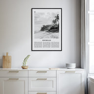Seychelles Travel B&W Poster