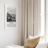 Shaftesbury Print Black and White, Shaftesbury Wall Art, Shaftesbury Poster, Shaftesbury Photo, Shaftesbury Map, England, UK, United Kingdom