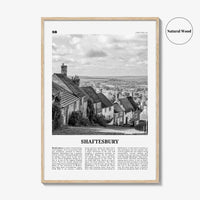 Shaftesbury Print Black and White, Shaftesbury Wall Art, Shaftesbury Poster, Shaftesbury Photo, Shaftesbury Map, England, UK, United Kingdom
