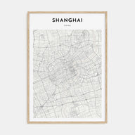Shanghai Map Portrait Poster