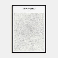 Shanghai Map Portrait Poster