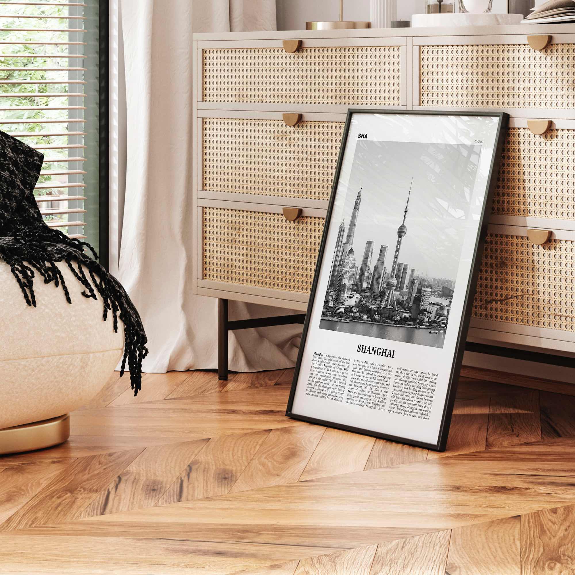 Shanghai Print Black and White No 4, Shanghai Wall Art, Shanghai Poster, Shanghai Photo, Shanghai Wall Décor, Shanghai Map, China