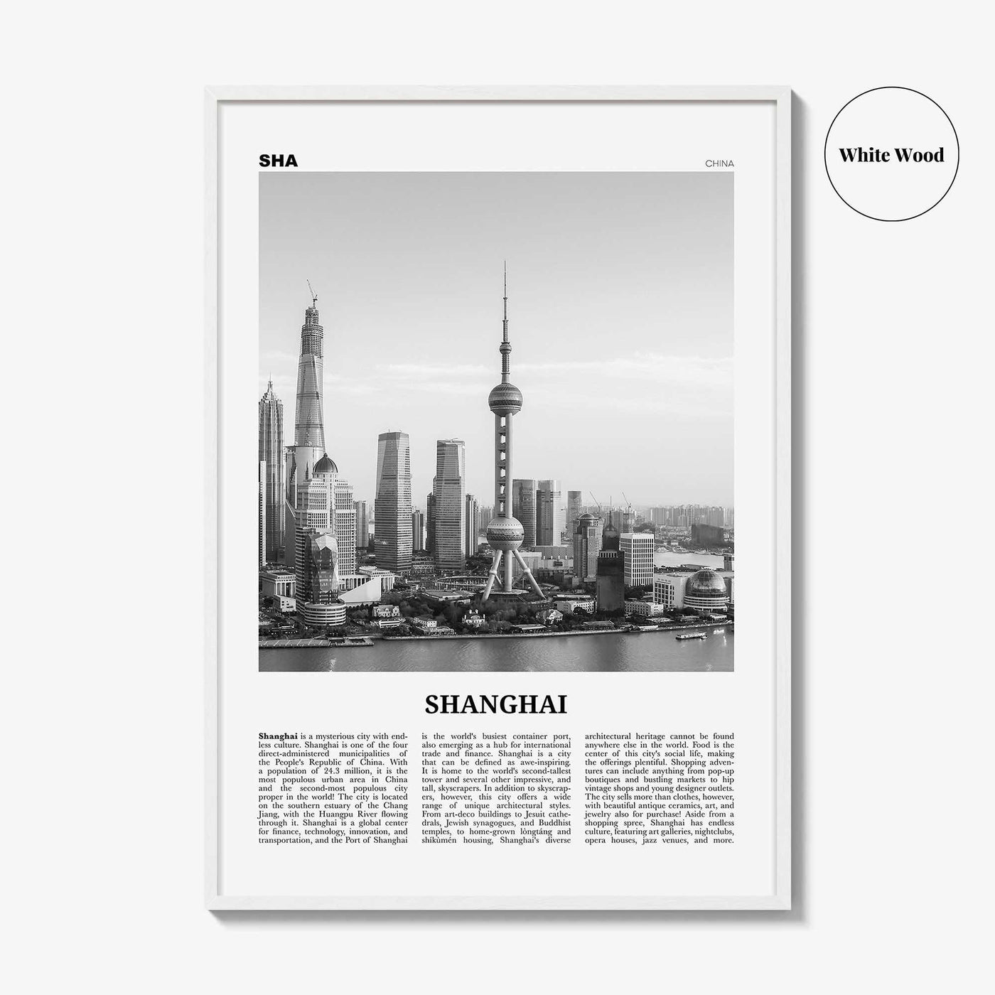 Shanghai Print Black and White No 4, Shanghai Wall Art, Shanghai Poster, Shanghai Photo, Shanghai Wall Décor, Shanghai Map, China