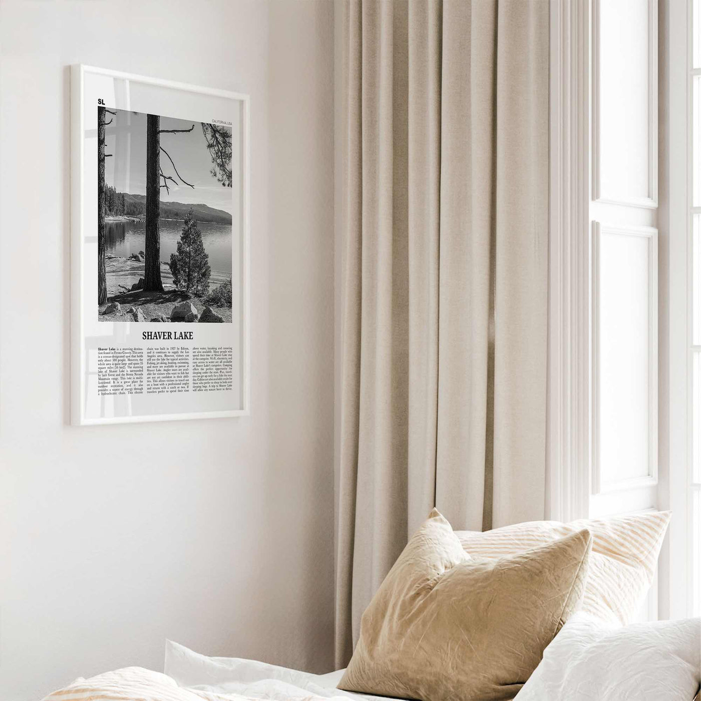 Shaver Lake Print Black and White, Shaver Lake Wall Art, Shaver Lake Poster, Shaver Lake Photo, Shaver Lake Décor, California, USA