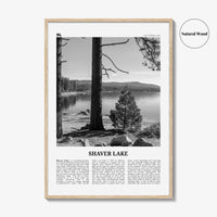 Shaver Lake Print Black and White, Shaver Lake Wall Art, Shaver Lake Poster, Shaver Lake Photo, Shaver Lake Décor, California, USA