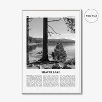 Shaver Lake Print Black and White, Shaver Lake Wall Art, Shaver Lake Poster, Shaver Lake Photo, Shaver Lake Décor, California, USA