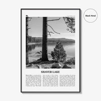 Shaver Lake Print Black and White, Shaver Lake Wall Art, Shaver Lake Poster, Shaver Lake Photo, Shaver Lake Décor, California, USA