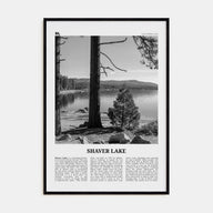 Shaver Lake Travel B&W Poster