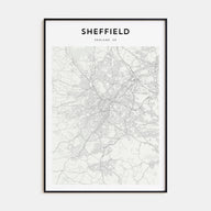 Sheffield Map Portrait Poster