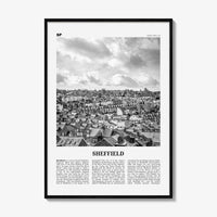 Sheffield Print Black and White, Sheffield Wall Art, Sheffield Poster, Sheffield Photo, Yorkshire, England, UK, United Kingdom, Europe