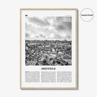 Sheffield Print Black and White, Sheffield Wall Art, Sheffield Poster, Sheffield Photo, Yorkshire, England, UK, United Kingdom, Europe