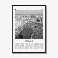 Shenyang Print Black and White, Shenyang Wall Art, Shenyang Poster, Shenyang Photo, Shenyang Wall Décor, Shenyang Map, China