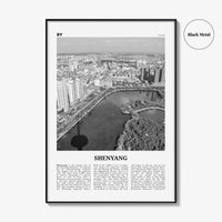 Shenyang Print Black and White, Shenyang Wall Art, Shenyang Poster, Shenyang Photo, Shenyang Wall Décor, Shenyang Map, China