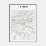 Shenzhen Map Portrait Poster
